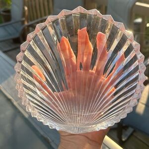 Elegant Clear Glass Bowl- lead crystal shell